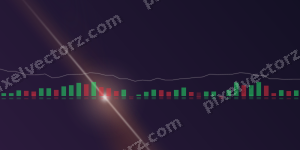 Leuchtender Neon Diagramm Hintergrund in Orange und Blau