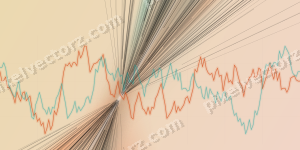 Zarter Pastell Diagramm Hintergrund in Orange und Petrol