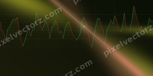 Leuchtender Neon Diagramm Hintergrund in Gelb und Rot