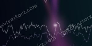 Leuchtender Neon Diagramm Hintergrund in Magenta und Violett