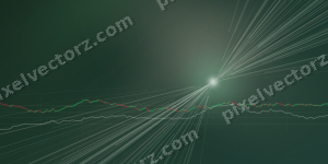 Leuchtender Neon Diagramm Hintergrund in Dunkelgrün und Rot