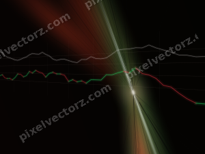 Leuchtender Neon Diagramm Hintergrund in Rot und Orange