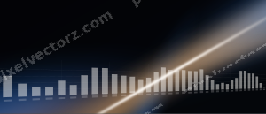 Leuchtender Neon Diagramm Hintergrund in Blau und Orange