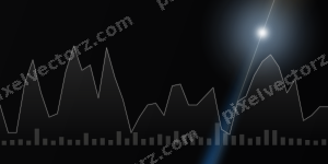 Leuchtender Neon Diagramm Hintergrund in Blau und Rot