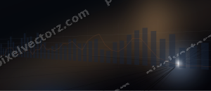 Leuchtender Neon Diagramm Hintergrund in Blau und Orange