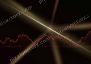 Leuchtender Neon Diagramm Hintergrund in Rot und Orange