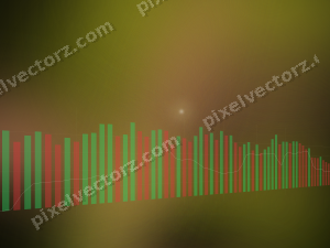 Leuchtender Neon Diagramm Hintergrund in Gelb und Rot