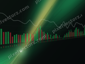 Leuchtender Neon Diagramm Hintergrund in Grün und Bernstein