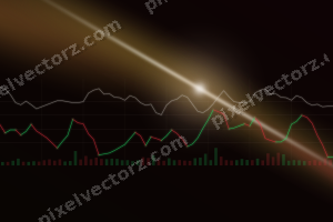 Leuchtender Neon Diagramm Hintergrund in Orange und Bernstein