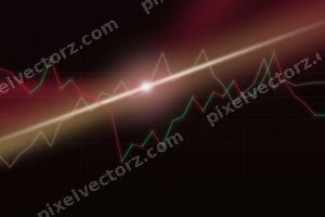 Leuchtender Neon Diagramm Hintergrund in Rosa und Rot