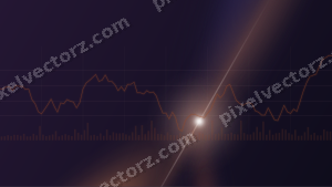 Leuchtender Neon Diagramm Hintergrund in Orange und Blau
