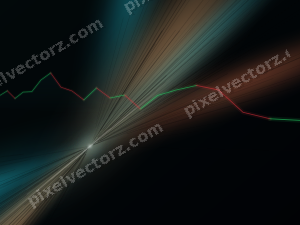 Leuchtender Neon Diagramm Hintergrund in Petrol und Orange