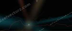 Leuchtender Neon Diagramm Hintergrund in Petrol und Orange