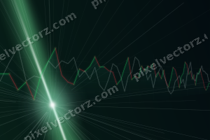 Leuchtender Neon Diagramm Hintergrund in Grün und Petrol