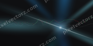 Leuchtender Neon Diagramm Hintergrund in Blau und Petrol
