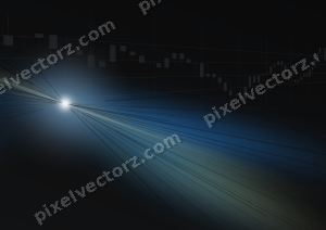 Leuchtender Neon Diagramm Hintergrund in Blau und Gelb