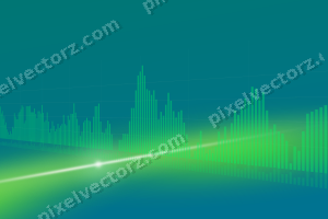 Leuchtender Neon Diagramm Hintergrund in Grün und Limette
