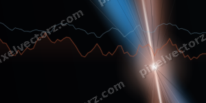 Leuchtender Neon Diagramm Hintergrund in Orange und Türkis