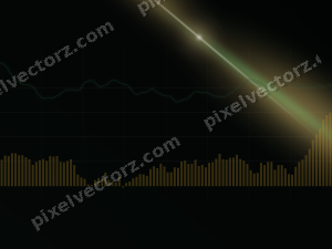 Leuchtender Neon Diagramm Hintergrund in Bernstein und Grün