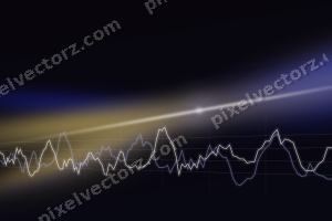 Leuchtender Neon Diagramm Hintergrund in Blau und Bernstein