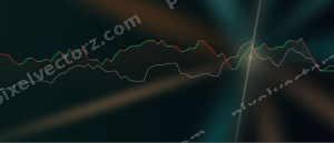 Leuchtender Neon Diagramm Hintergrund in Orange und Petrol