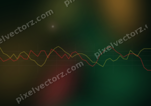 Leuchtender Neon Diagramm Hintergrund in Rot und Orange