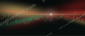 Leuchtender Neon Diagramm Hintergrund in Rot und Grün