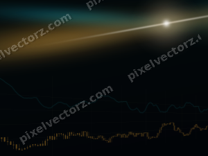 Leuchtender Neon Diagramm Hintergrund in Bernstein und Petrol
