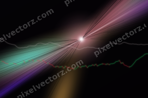 Leuchtender Neon Diagramm Hintergrund in Rosa und Bernstein