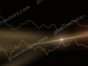Leuchtender Neon Diagramm Hintergrund in Orange und Bernstein