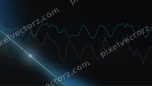 Leuchtender Neon Diagramm Hintergrund in Blau und Petrol