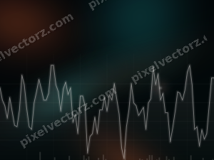 Leuchtender Neon Diagramm Hintergrund in Orange und Petrol