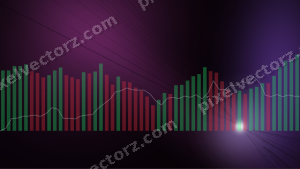 Leuchtender Neon Diagramm Hintergrund in Violett und Blau
