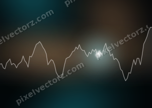 Leuchtender Neon Diagramm Hintergrund in Petrol und Orange