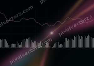 Leuchtender Neon Diagramm Hintergrund in Rosa und Türkis