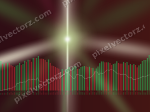 Leuchtender Neon Diagramm Hintergrund in Dunkellimette und Dunkelrosa