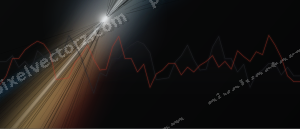 Leuchtender Neon Diagramm Hintergrund in Blau und Rot