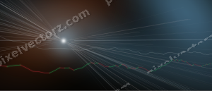 Leuchtender Neon Diagramm Hintergrund in Türkis und Rot