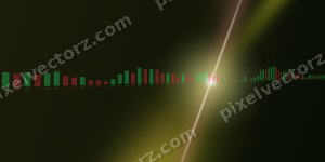 Leuchtender Neon Diagramm Hintergrund in Gelb und Rot