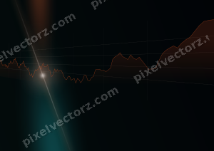 Leuchtender Neon Diagramm Hintergrund in Orange und Petrol