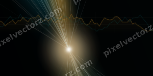 Leuchtender Neon Diagramm Hintergrund in Bernstein und Petrol