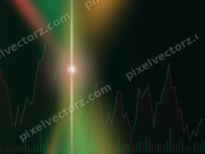 Leuchtender Neon Diagramm Hintergrund in Rot und Orange