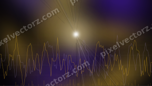 Leuchtender Neon Diagramm Hintergrund in Bernstein und Violett