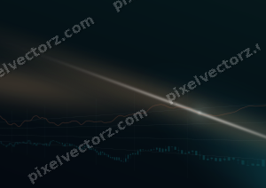 Leuchtender Neon Diagramm Hintergrund in Petrol und Orange