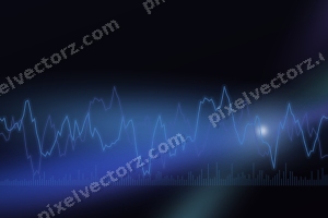 Leuchtender Neon Diagramm Hintergrund in Blau und Türkis