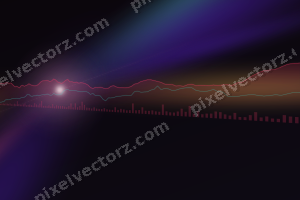 Leuchtender Neon Diagramm Hintergrund in Rosa und Bernstein
