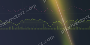 Leuchtender Neon Diagramm Hintergrund in Limette und Bernstein