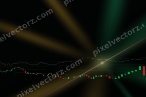 Leuchtender Neon Diagramm Hintergrund in Bernstein und Grün
