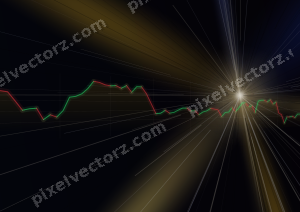 Leuchtender Neon Diagramm Hintergrund in Bernstein und Blau