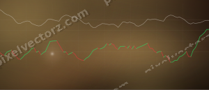 Leuchtender Neon Diagramm Hintergrund in Orange und Bernstein